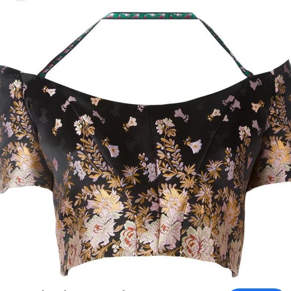NWT Etro Multicolor Floral Jacquard Blouse